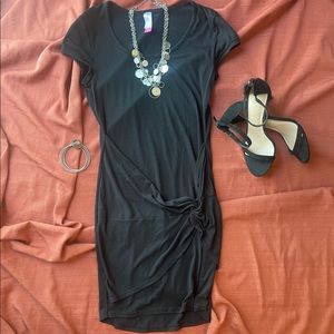 No Boundaries Black Cotton Bottom Wrap Dress NWOT